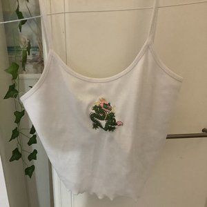 SHEIN dragon embroidered graphic cami top
